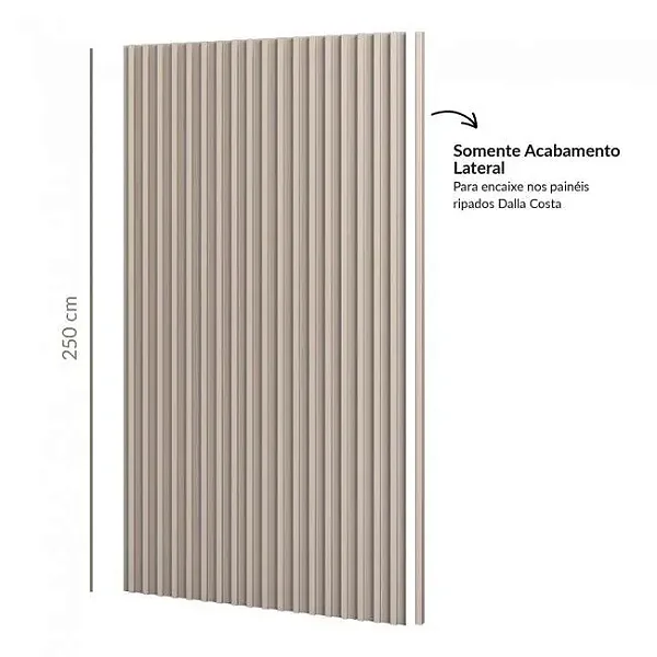 Acabamento lateral 1250cm de altura (dir/esq) - freijó - fendi - Pradel