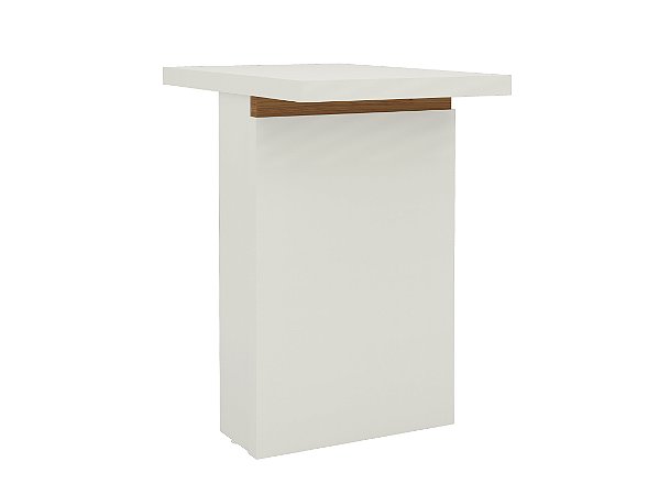 Canto mesa de escritório tamburato c/ negativo montagem dir/esq - off white/feijó - dalla costa