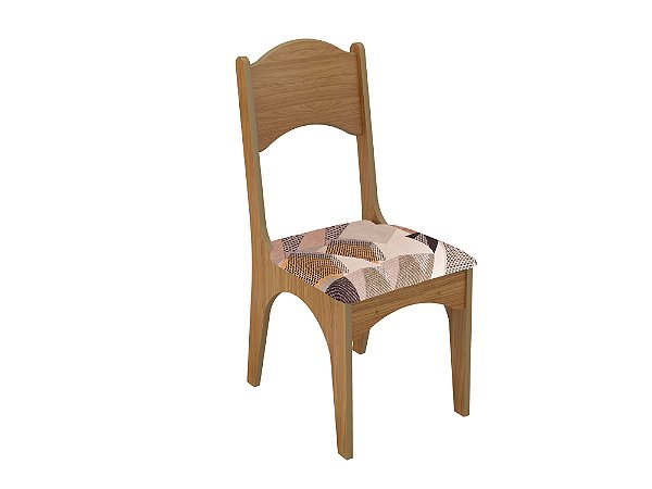 Cadeira 18mm assento estofado – caixa com 2 uni - freijó - dalla costa