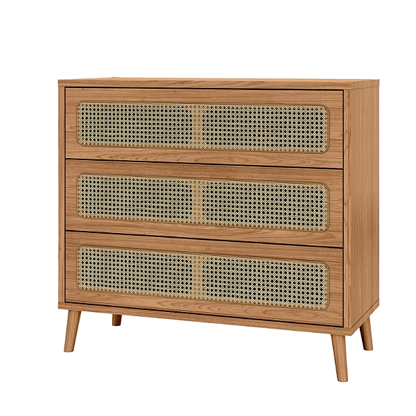 Cômoda 3 gavetas TW56 + espelho ES24 - dalla costa