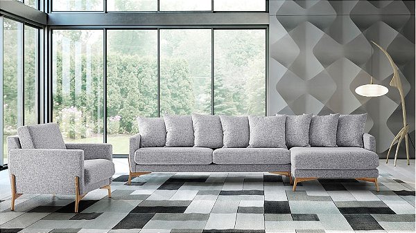 Estofado Sofá MH-4208 - com USB, chaises, poltronas, módulos soltos e banquetas - herval