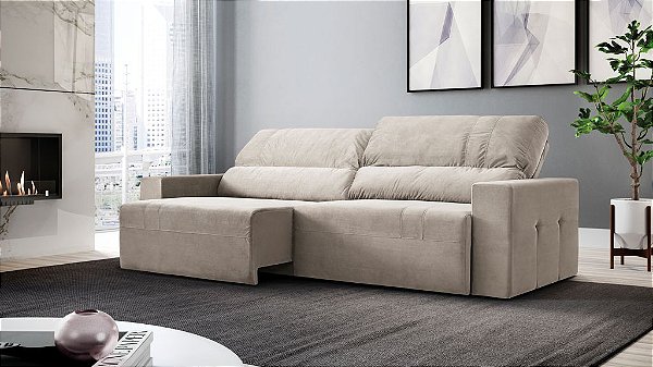 Estofado Sofá MH-4211 - braço removível, com ou sem USB - herval