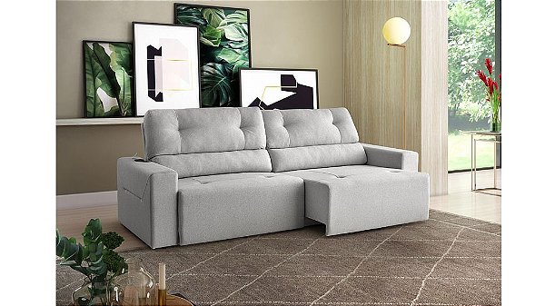 Estofado sofá MH-4214 - com chaise, módulos avulsos e com e sem USB - herval