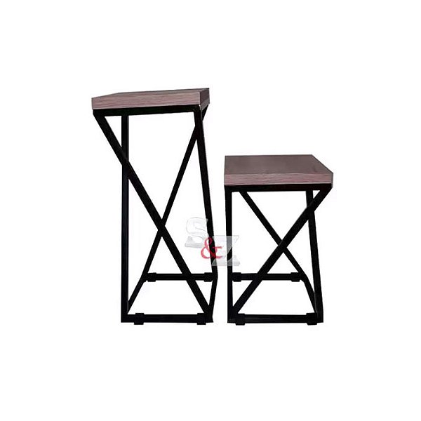 Aparador X – Estrutura Tubo 20x20 com Tampo MDF 15mm