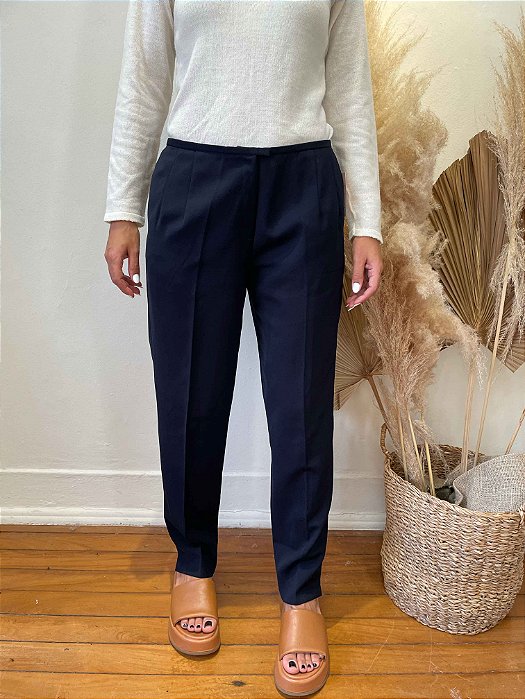 Calça Alfaiataria Azul Marinho- G