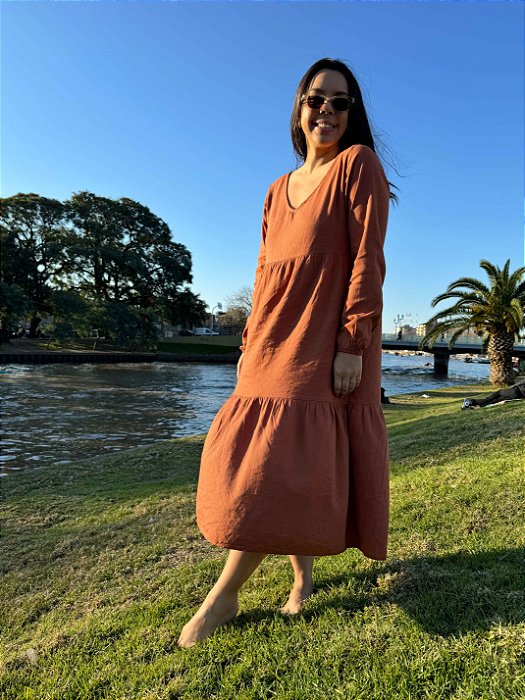 Vestido Terracota Rio Tigre - G