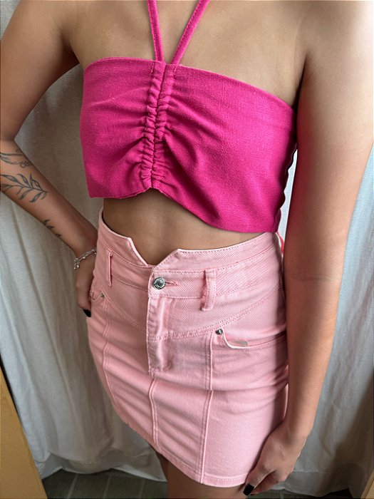 Cropped Linho Pink - P/M