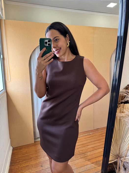 Vestido Tubinho Marrom - M