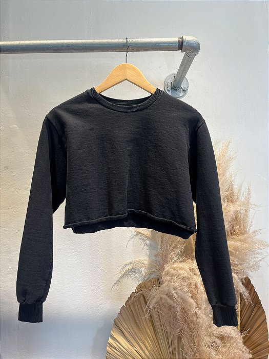 Moletom Cropped Preto - P