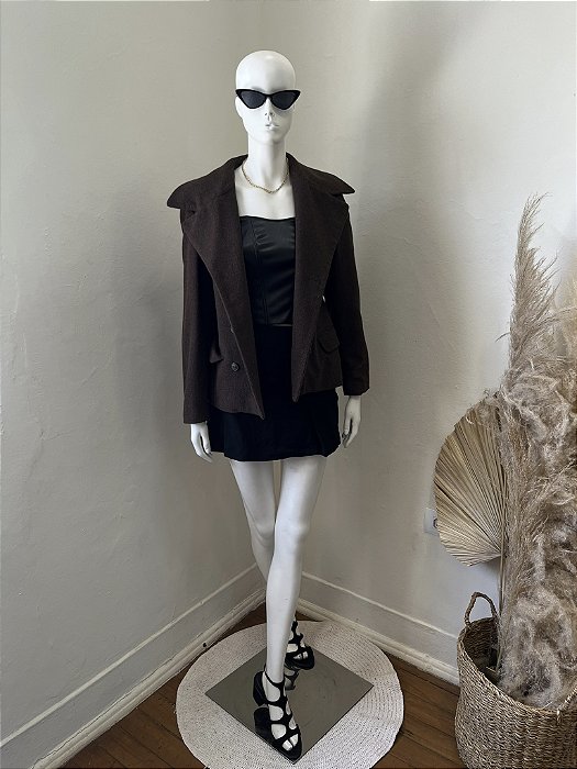 Blazer Lã Marrom - 42