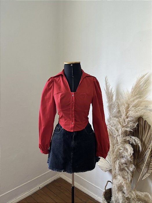 Camisa Corset Vermelha - PP