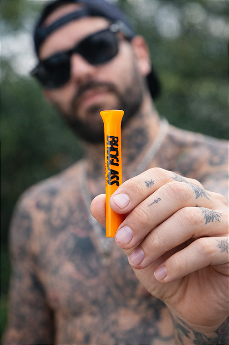 PITEIRA DE VIDRO FULL COLOR LARANJA (LAVA) 7CM