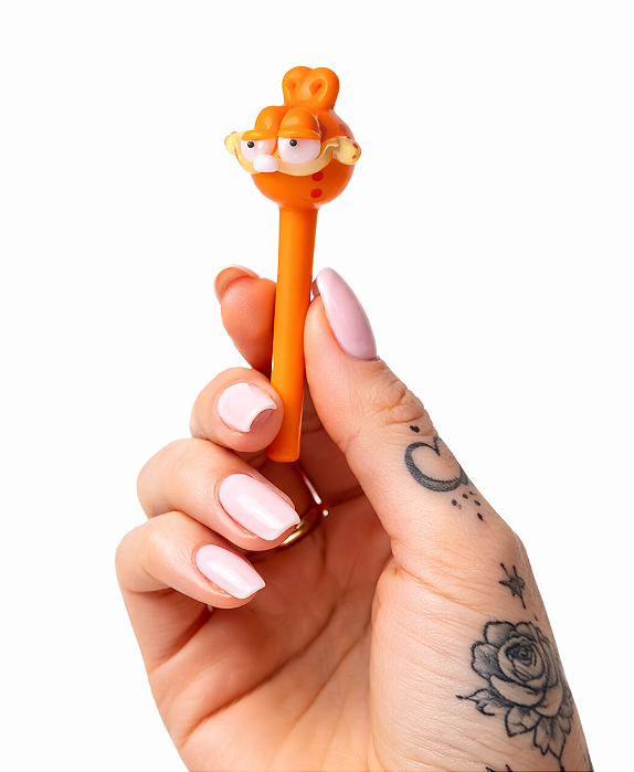 PITEIRA DE VIDRO GARFIELD MEIA "FASE" CLÁSSICA 8CM