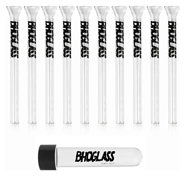 KIT 10 PITEIRAS DE VIDRO LONGA FINA 4MM X 7CM + TUBETE