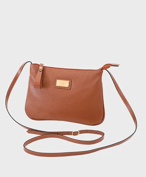 Bolsa em couro transversal