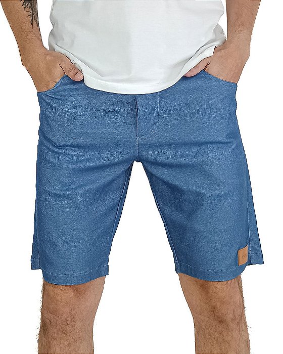 Bermuda Com Elastano Comfy Cor Jeans