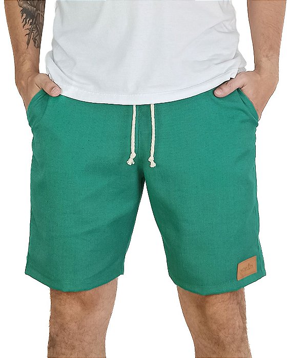 Bermuda de Linho Premium Verde