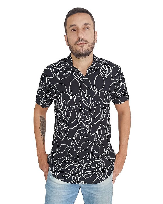 Camisa de Viscose Estampada Itapirubá