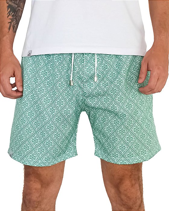 Short Estampado com Elastano Premium Sambaqui