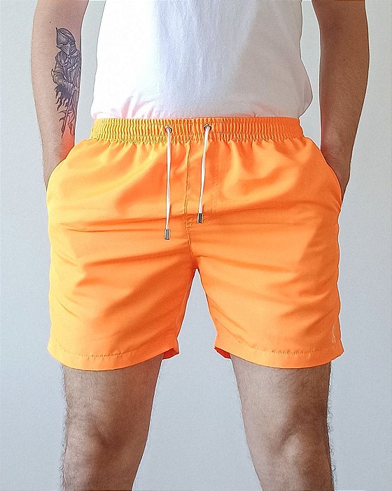 Short Clássico Liso Laranja
