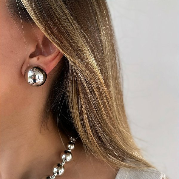 Brinco Esfera em Aço