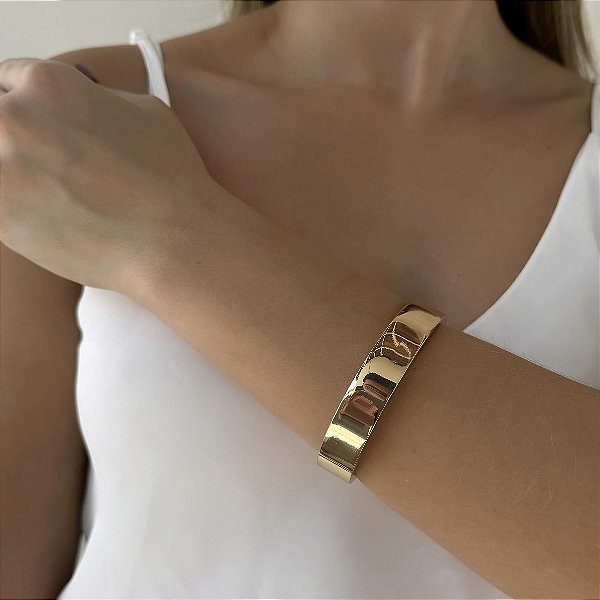 Bracelete Liso Dourado