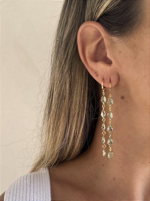 Brinco Pendente 5 Pedras