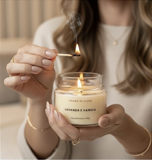 Vela Lavanda e Vanilla