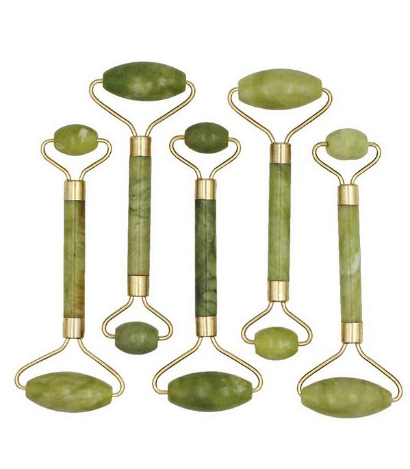 Massageador Facial Roller - Pedra de Jade Verde