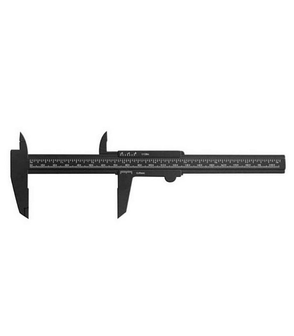 Paquímetro de Plástico 15cm - Preto