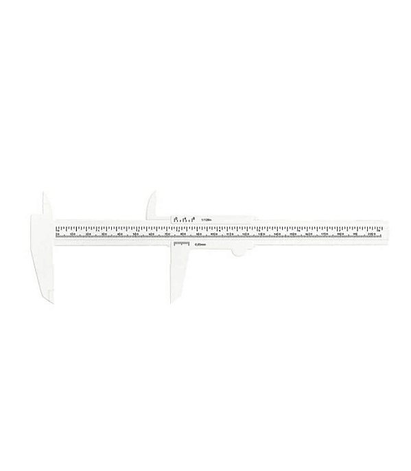 Paquímetro de Plástico 15cm - Branco