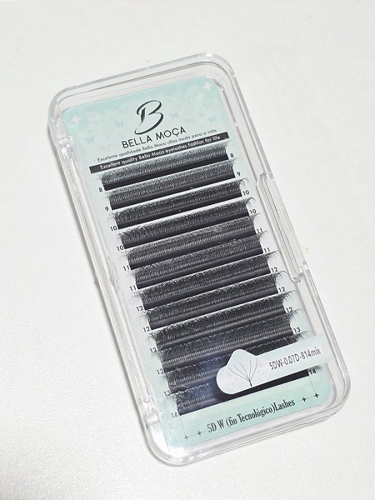 Cílios Bella Moça W 5D 0.07D Mix (8mm ao 14mm)