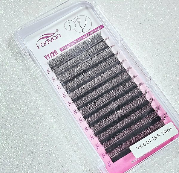 Cílios Fadvan YY 0.07 M Mix (8mm ao 14mm)