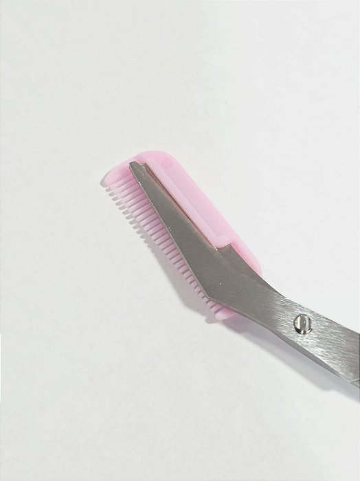 Tesoura com Pente Rosa