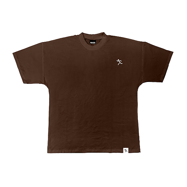 CAMISETA RUN OVER MARROM