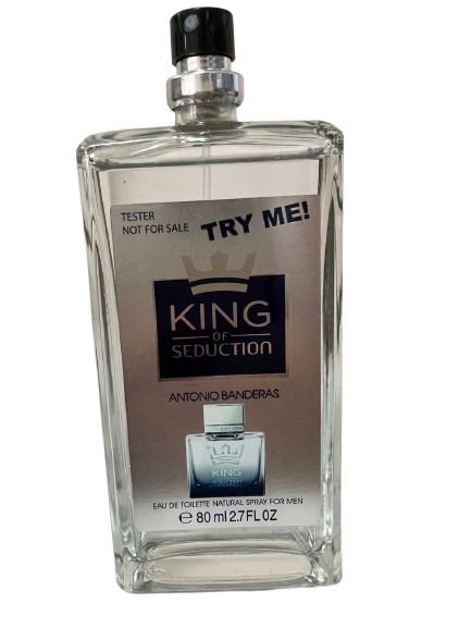 King Of Seduction Eau de Toilette Masculino Antonio Banderas (SEM CAIXA, SEM TAMPA)FRASCO QUADRADO COMPRIDO