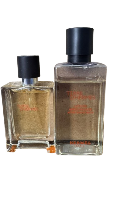 Terre D´Hermès Eau de Toilette + After Shave Masculino - Hermès (MINIATURA) CAIXA AMASSADA