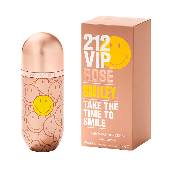 212 Vip Rose Smiley Eau de Parfum Feminino - Carolina Herrera