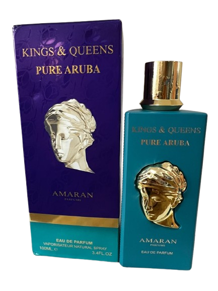 Kings & Queens Pure Aruba EDP Compartilhável - Amaran (CAIXA AMASSADA E FRASCO AVARIADO)
