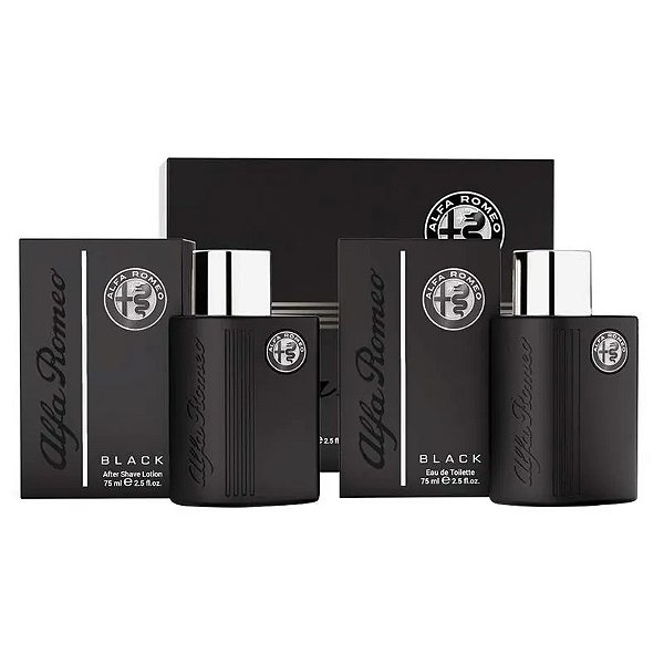 Kit Black Eau de Toilette+After Shave Masculino - Alfa Romeo