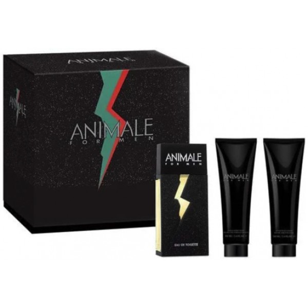 Kit Animale For Men Eau de Toilette+After Shave+Hair&Body Masculino - Animale (CAIXA AMASSADA)