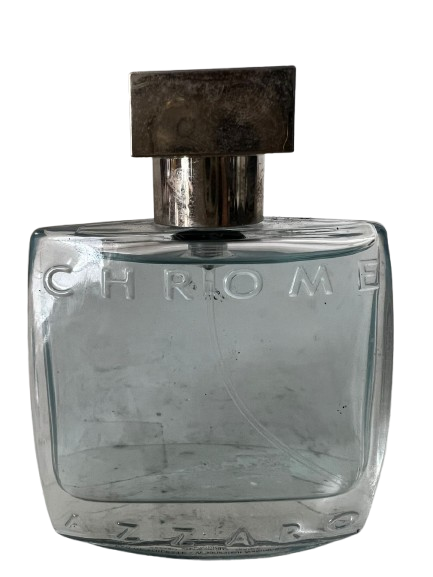 Chrome Eau de Toilette Masculino - Azzaro (SEM CAIXA E COM ALGUMAS AVARIAS NA TAMPA)