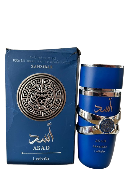 Asad Zanzibar Eau de Parfum Masculino - Lattafa (CAIXA AMASSADA)