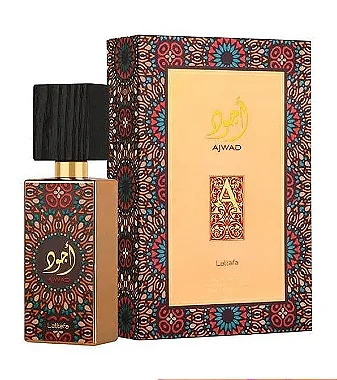 Ajwad Eau de Parfum Compartilhável - Lattafa (CAIXA AMASSADA)