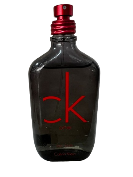 CK One Red Edition for Him Eau De Toilette Masculino - Calvin Klein (SEM CAIXA, VAZADO E FRASCO DESCASCADO)
