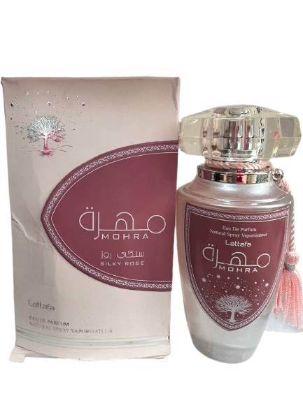 Mohra Silky Rose Eau de Parfum Feminino - Lattafa (CAIXA AMASSADA)
