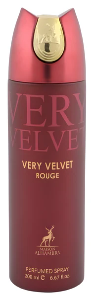 Desodorante Very Velvet Rouge Feminino - Maison Alhambra (Sem Tampa e Embalagem levemente Amassada)