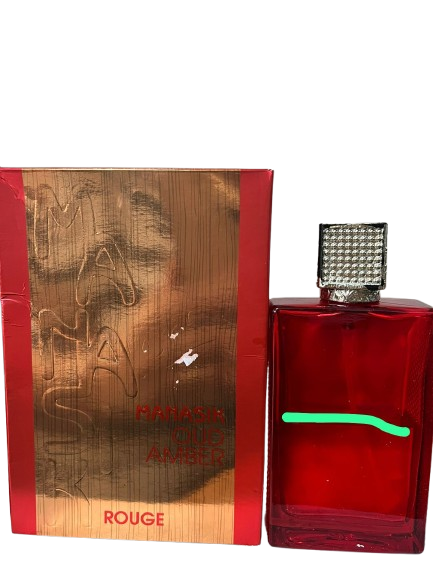 Oud Amber Rouge Eau de Parfum Feminino - Manasik (CAIXA AMASSADA E VAZADO)