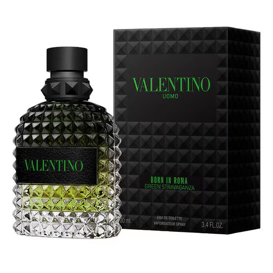 Uomo Born in Roma Green Stravaganza Eau de Toilette Masculino - Valentino (CAIXA AMASSADA)