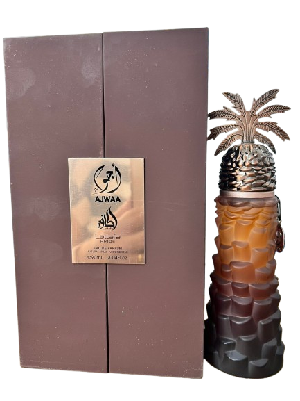 Ajwaa Eau de Parfum Compartilhável - Lattafa (CAIXA AMASSADA)
